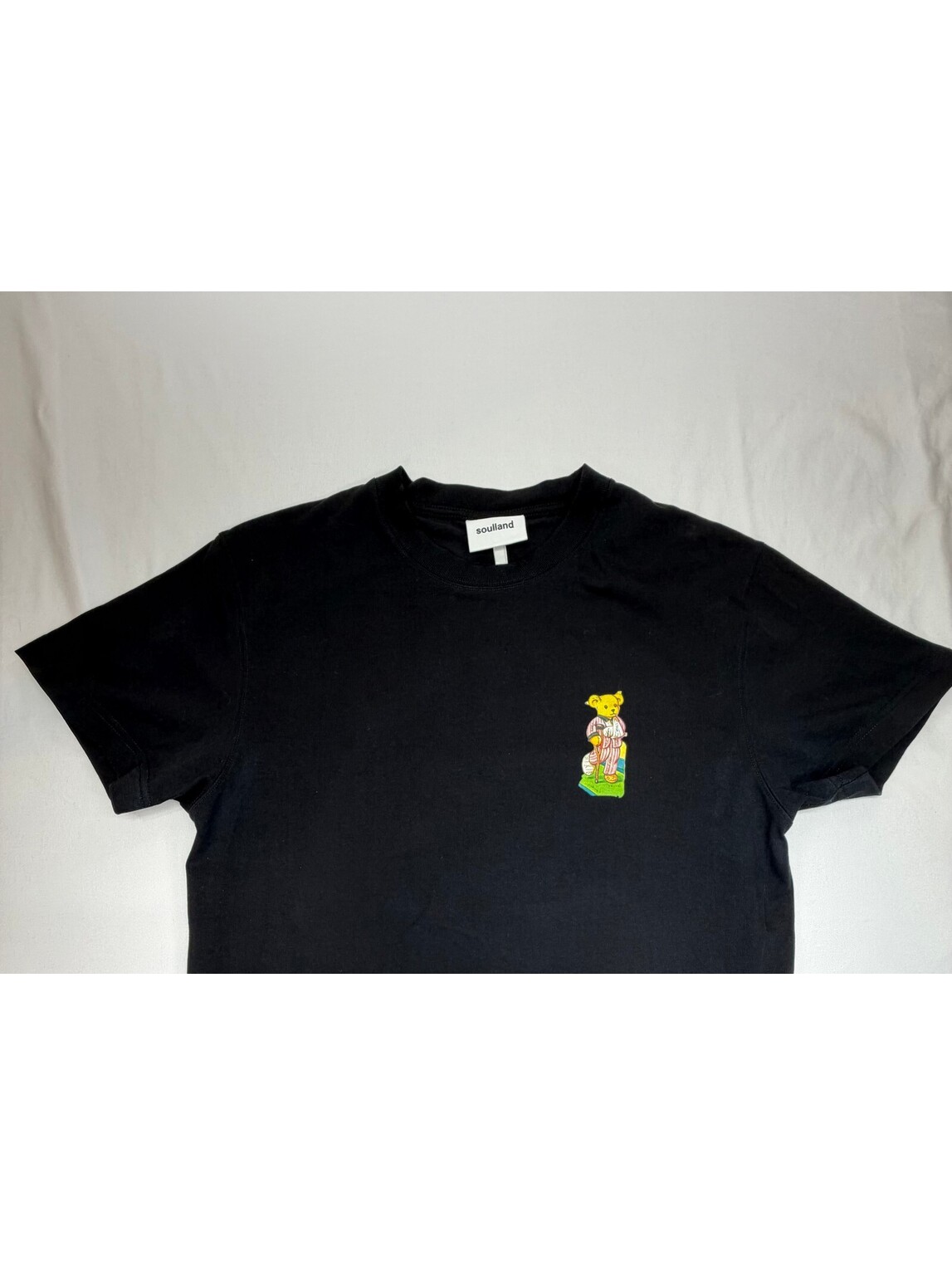 Soulland Men's T-Shirt Cotton Crew Neck Short Sleeve Size Medium Black — image 5 of 8
